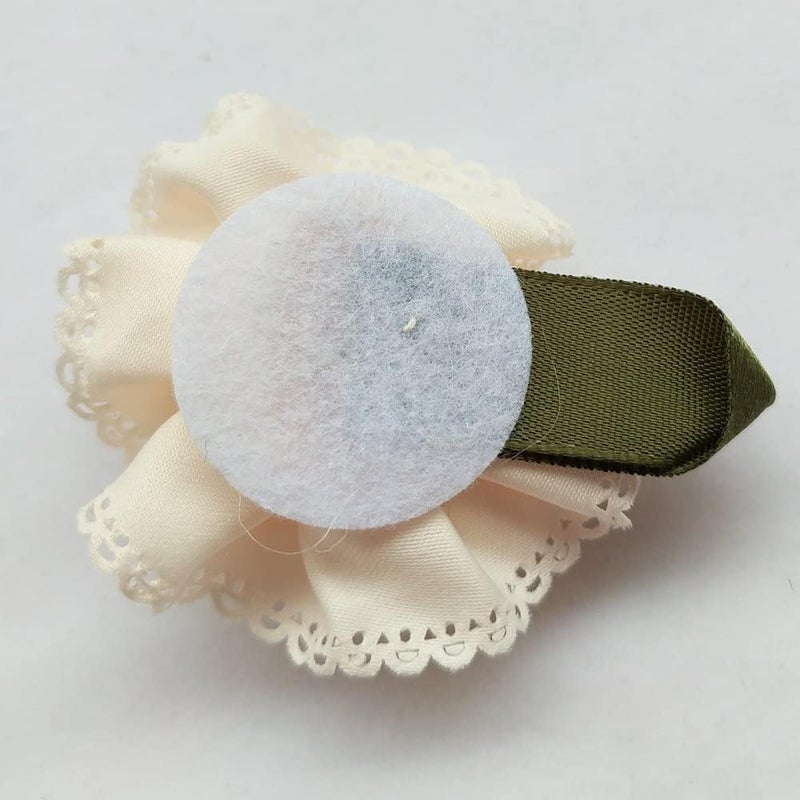 Chenkou Craft 18pcs Fabric Ribbon Flowers Bows Appliques Craft Wedding Dec Bulk A0444 (Multi-Color) - Image 4